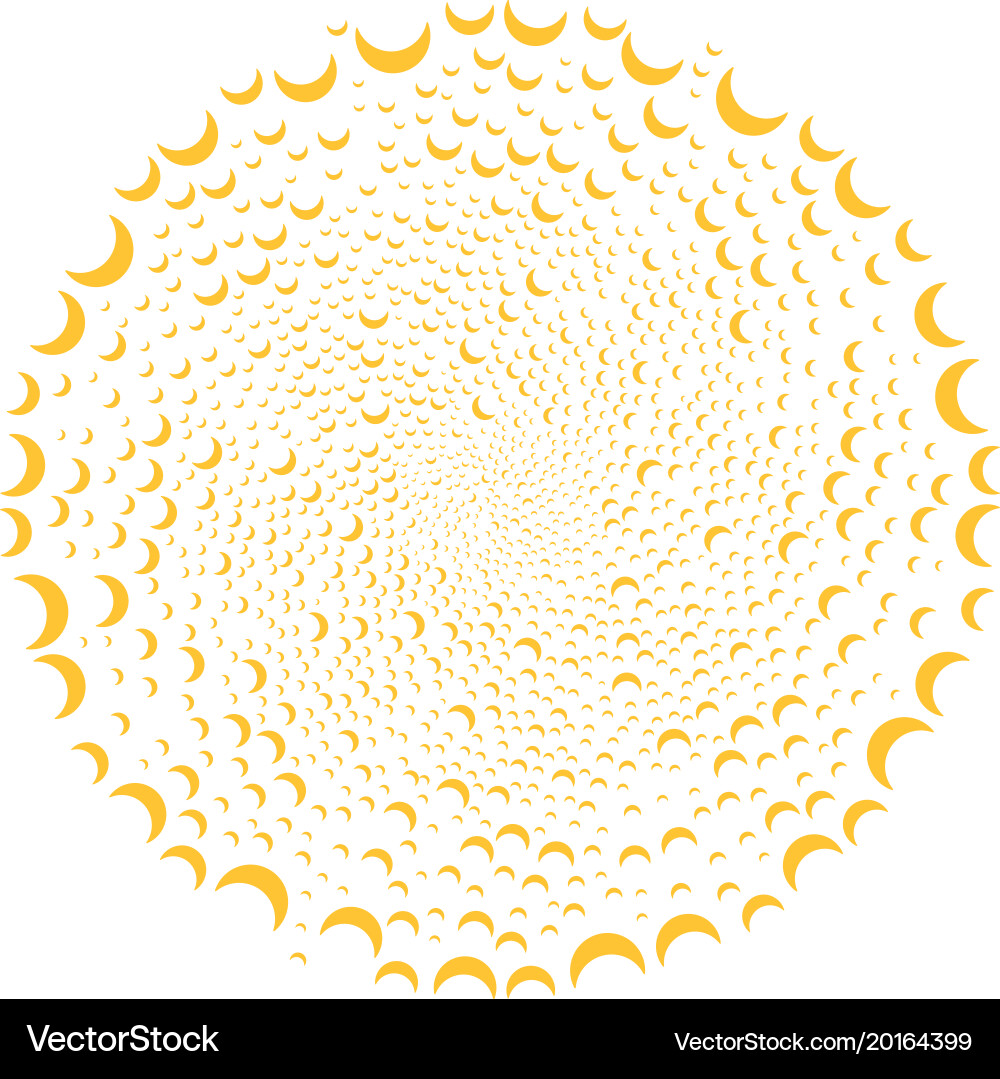 Moon cycle round cluster Vector Image