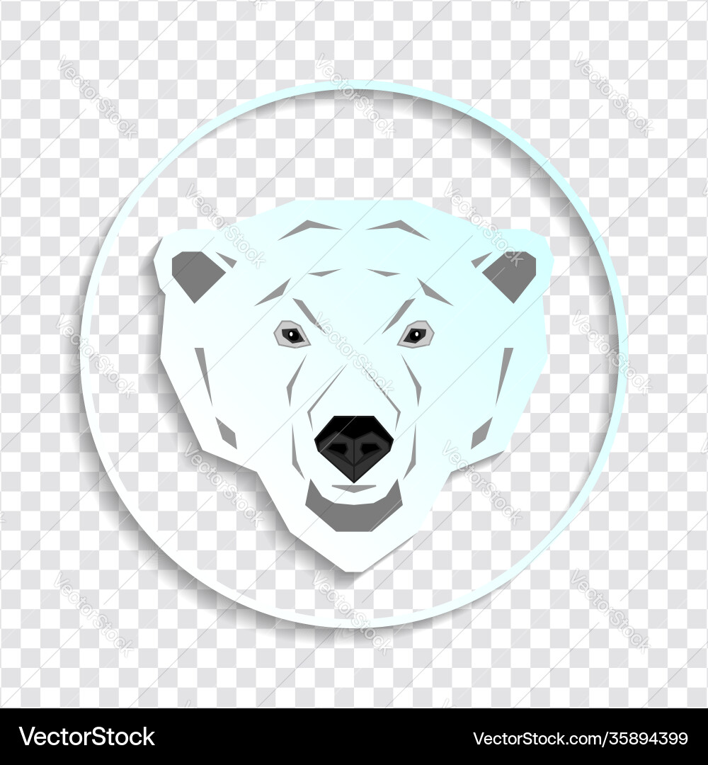 Round icon or emblem with shadows angular large vector image