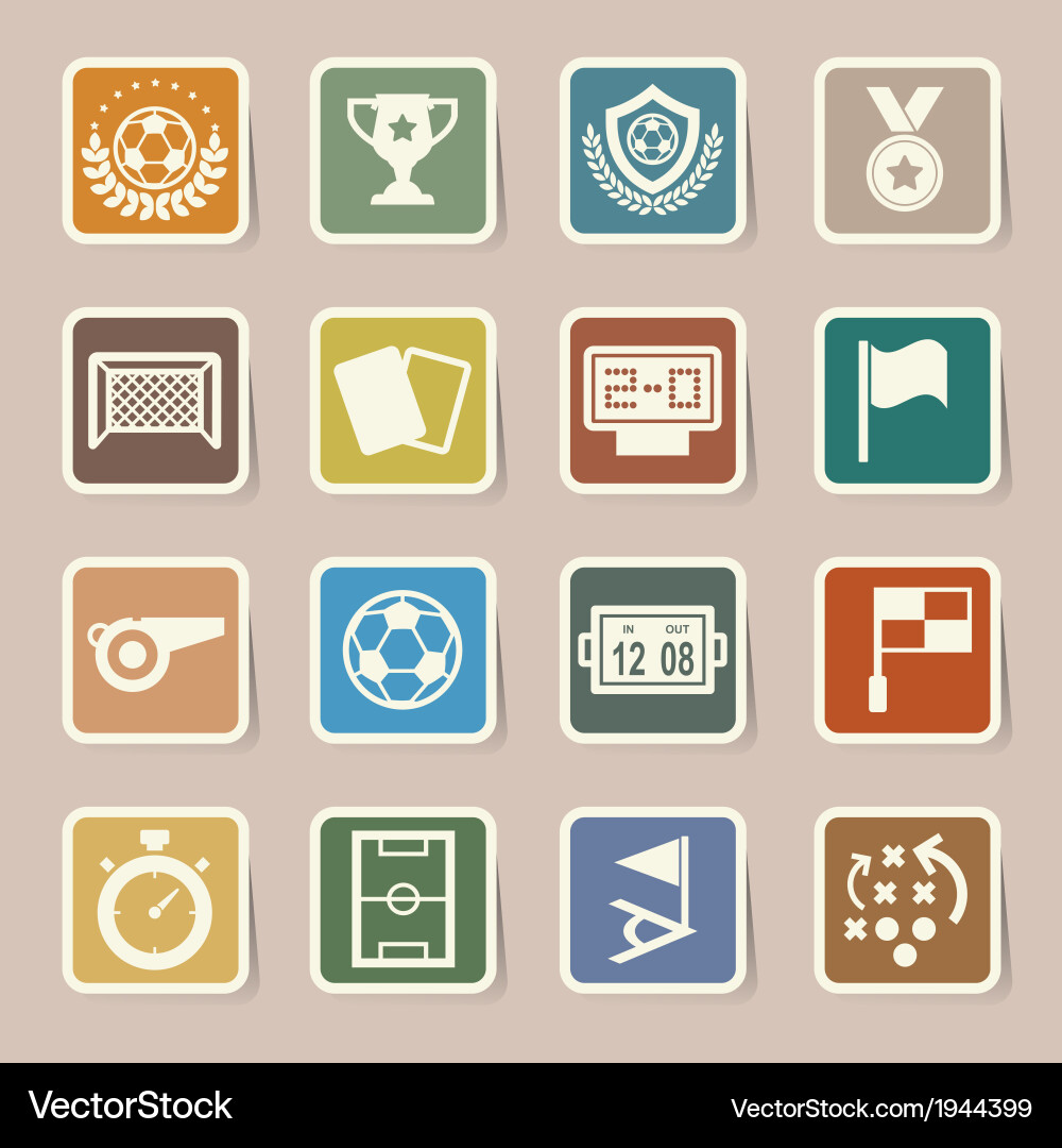 Soccer Icon Set - Sports Collection Vector Image