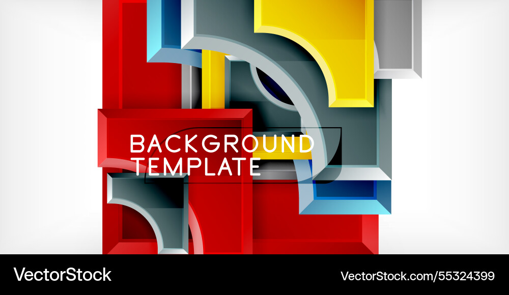 Square arrow shapes with round elements vector image