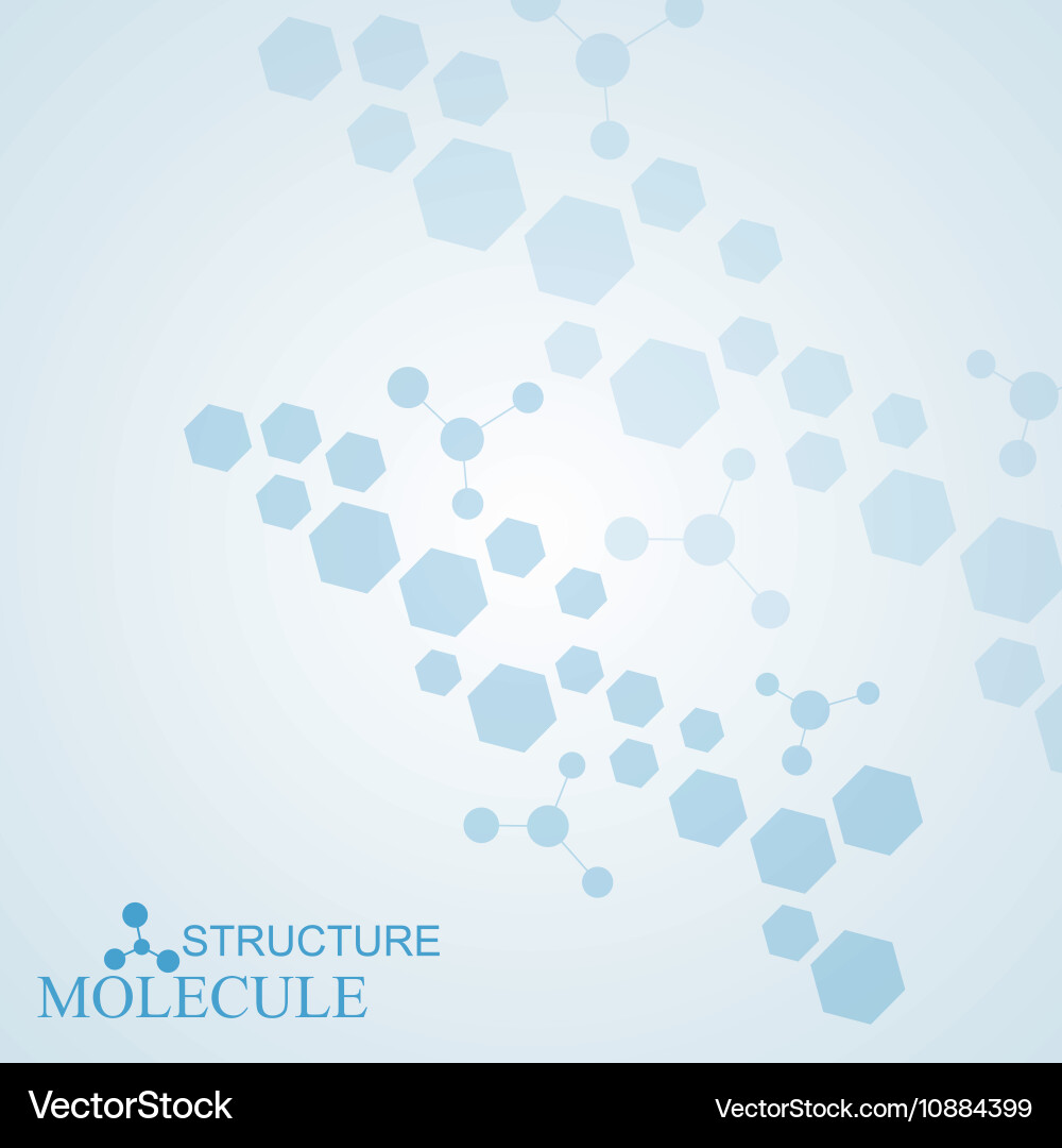 Structure molecule and communication dna atom Vector Image