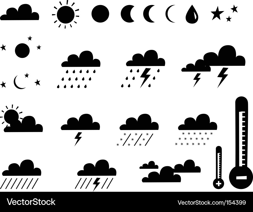 Weather and climate Royalty Free Vector Image - VectorStock