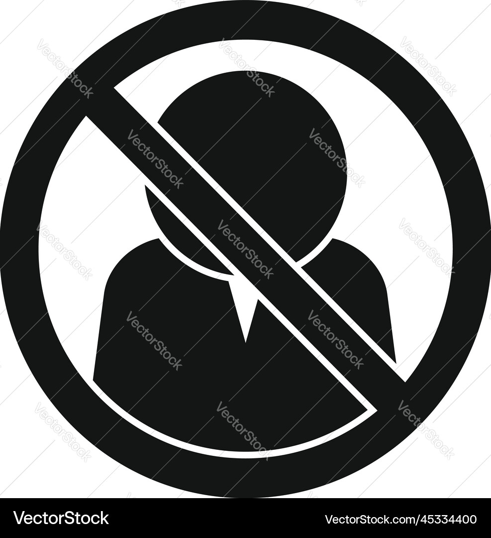 Ban user icon simple delete service Ban user icon simple delete service vector image