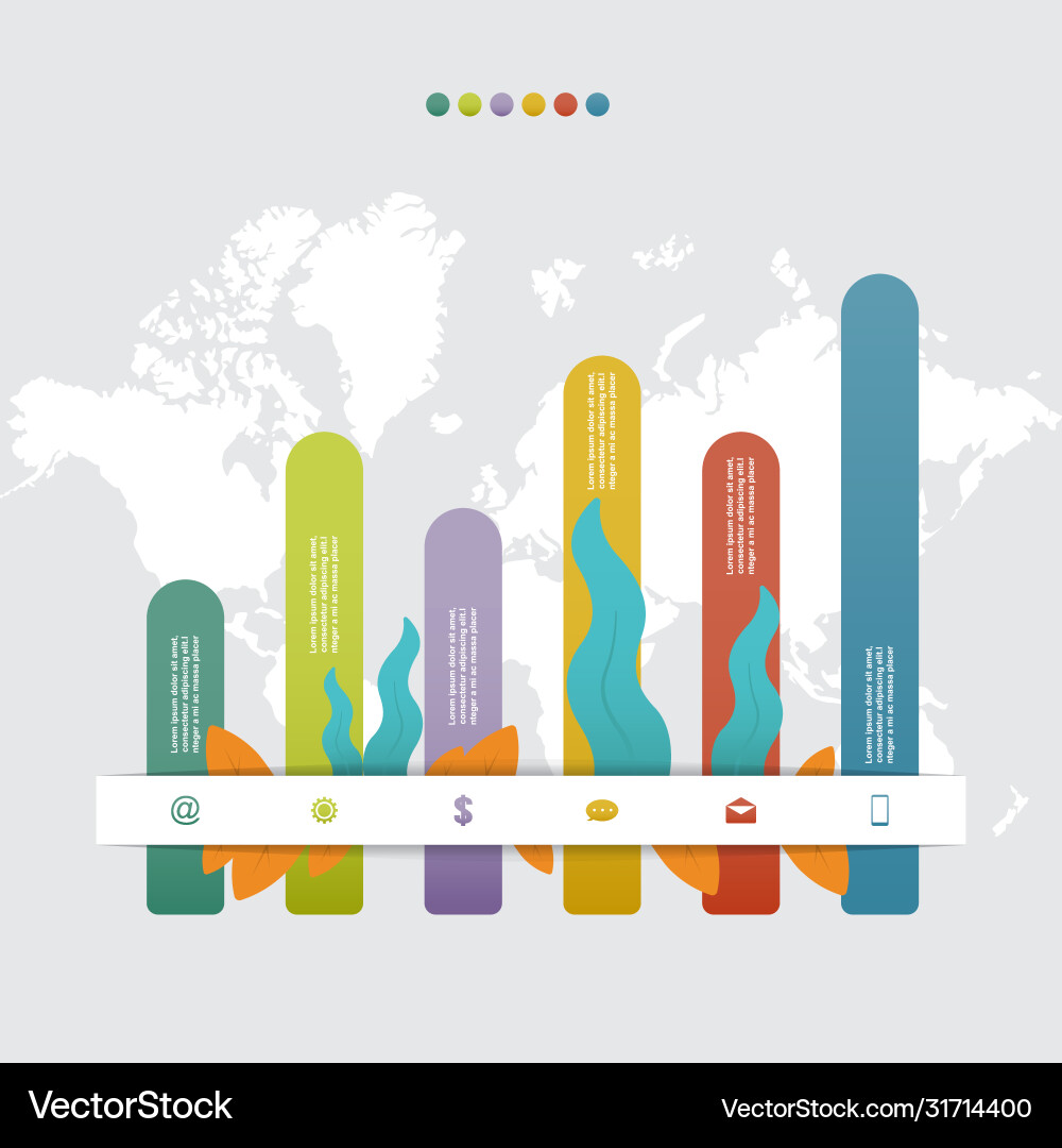 Bar chart graph diagram statistical business vector image