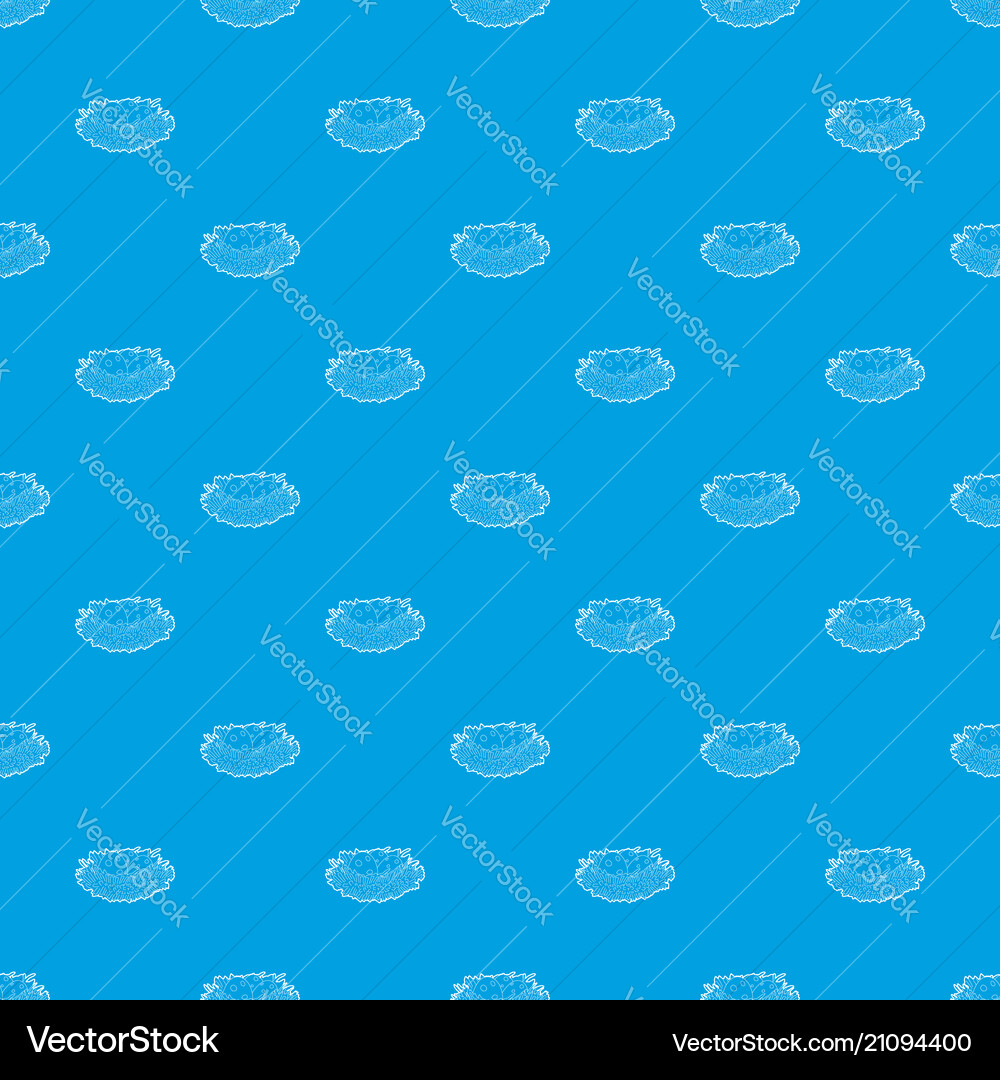Blue Bird Nest with Egg Pattern Vector Image
