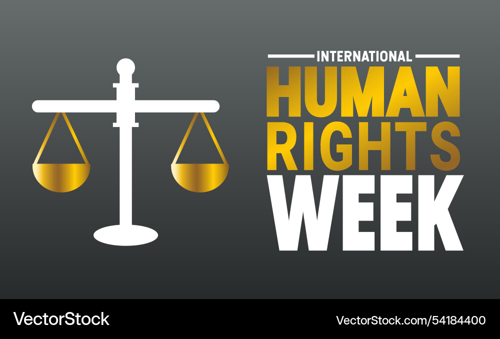 December is human rights week holiday concept December is human rights week holiday concept vector image