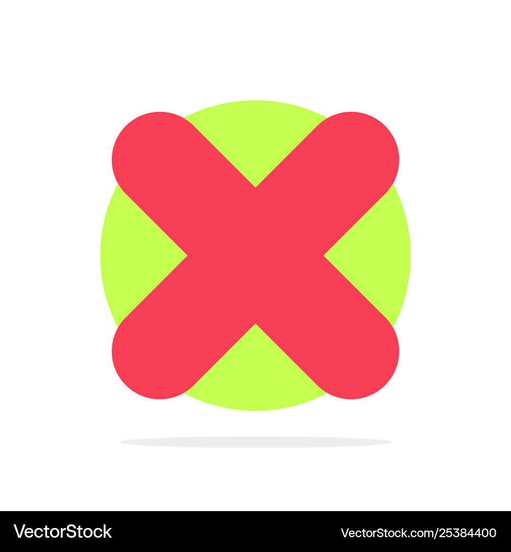 Delete cancel close cross abstract circle Delete cancel close cross abstract circle Vector Image