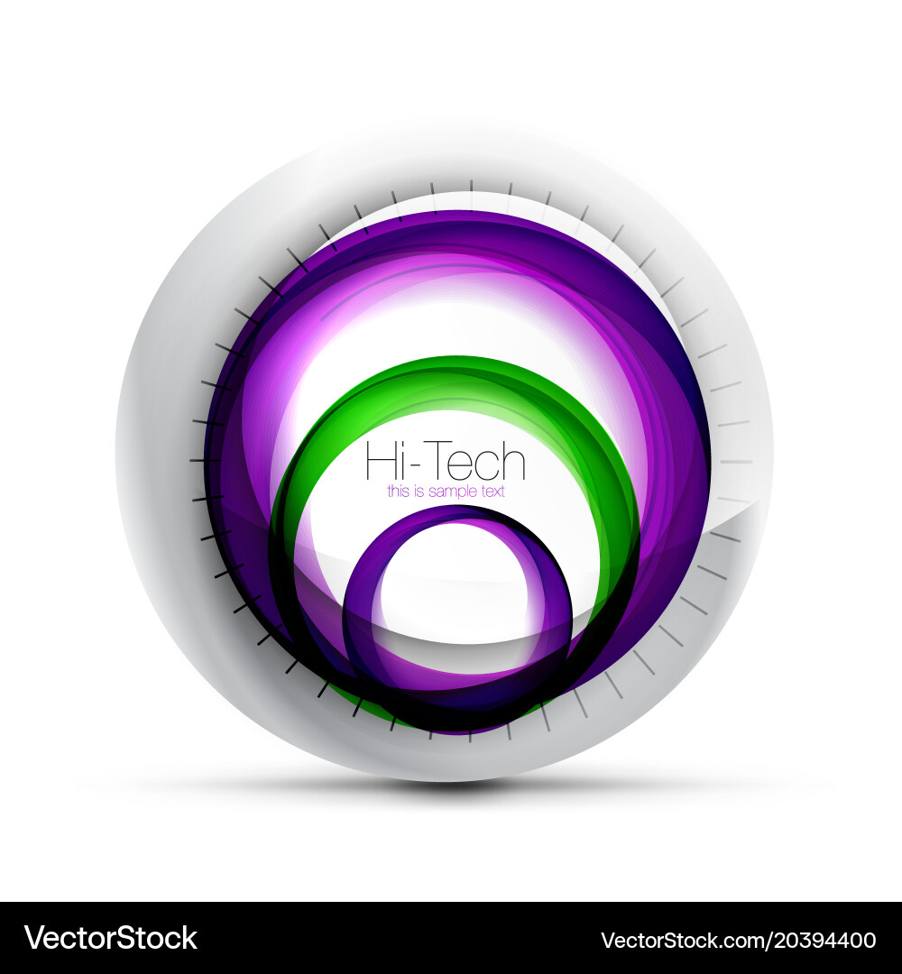 Digital techno sphere web banner button or icon vector image