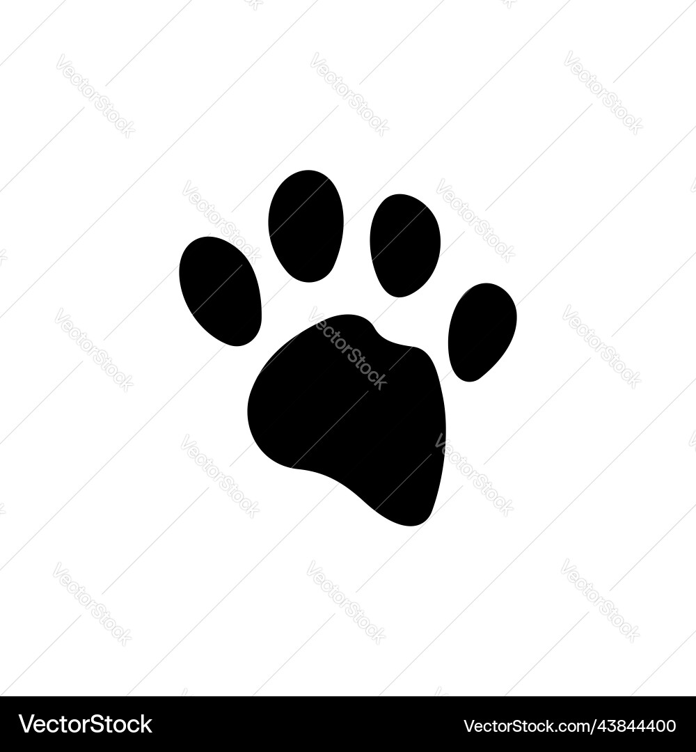 Dog or cat animal paw prints isolated steps trail Dog or cat animal paw prints isolated steps trail vector image