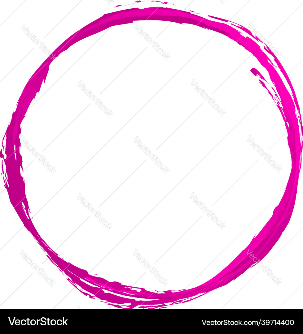 Grungy textured circle element shape circular vector image