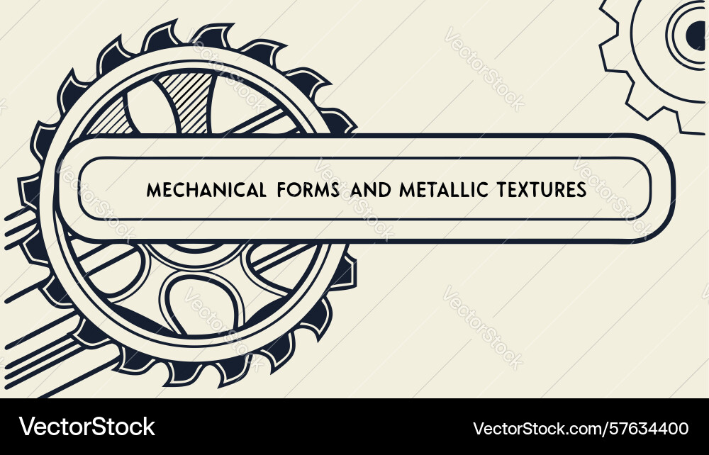 Mechanical gears and textures background design Vector Image