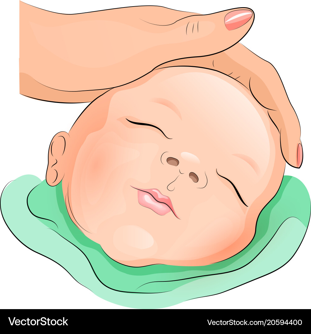 Mother Patting Sleeping Baby Vector Image