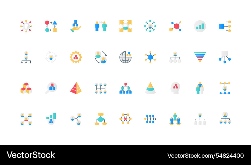 Organizational structure of company org chart Vector Image