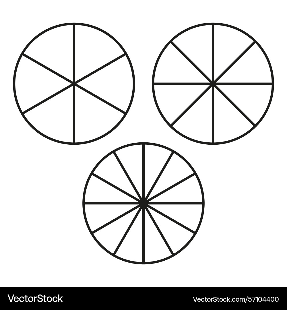Pie chart icon circular data shapes infographic Pie chart icon circular data shapes infographic vector image