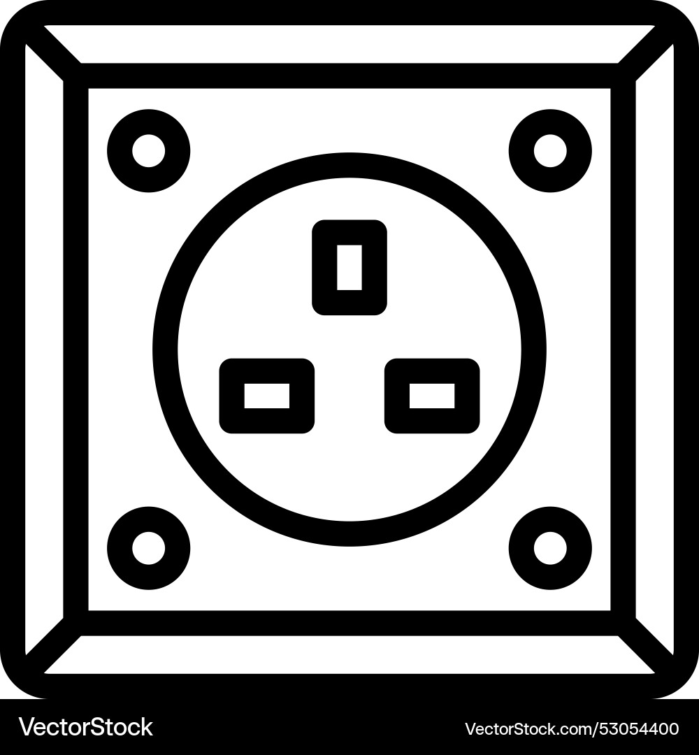 Power socket icon design Vector Image