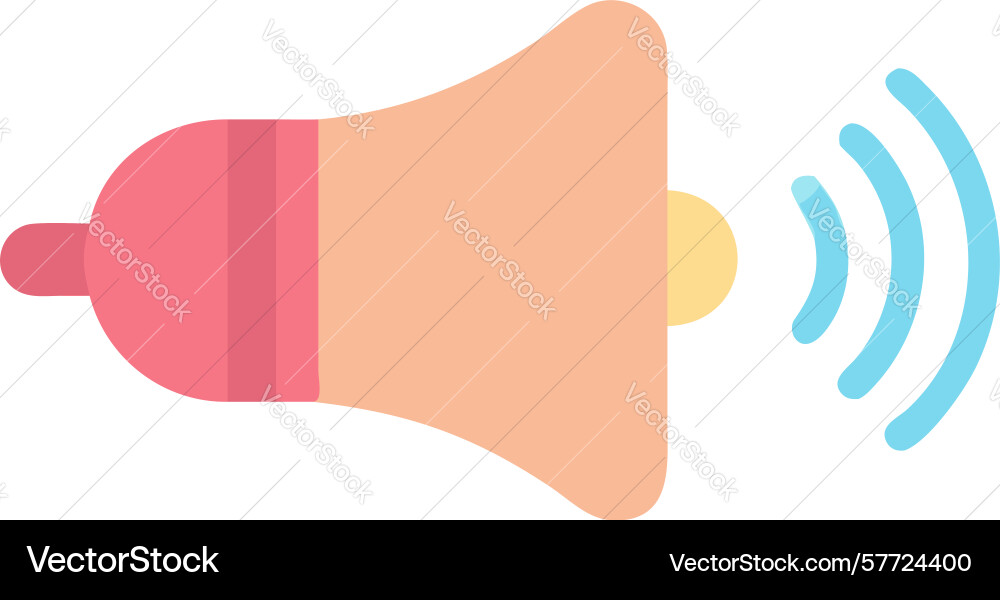Rounded volume icon with sound emission design Vector Image