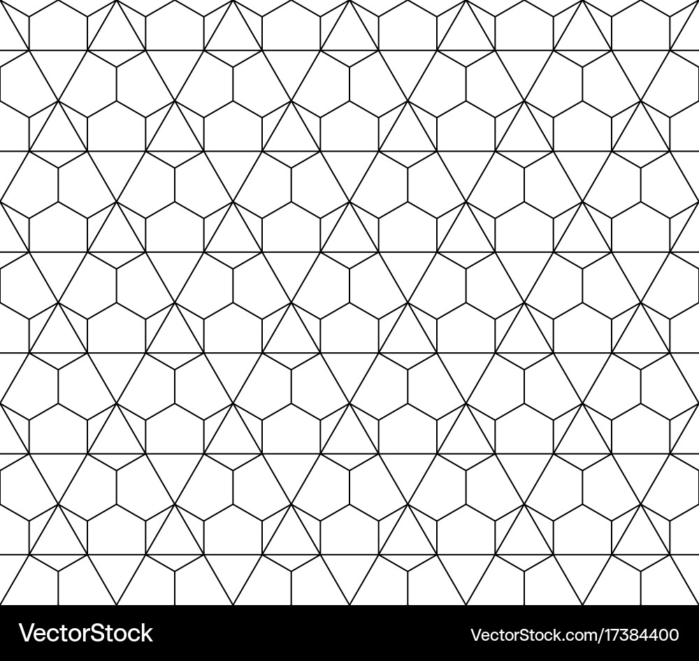 Seamless geometric pattern with editable vector image