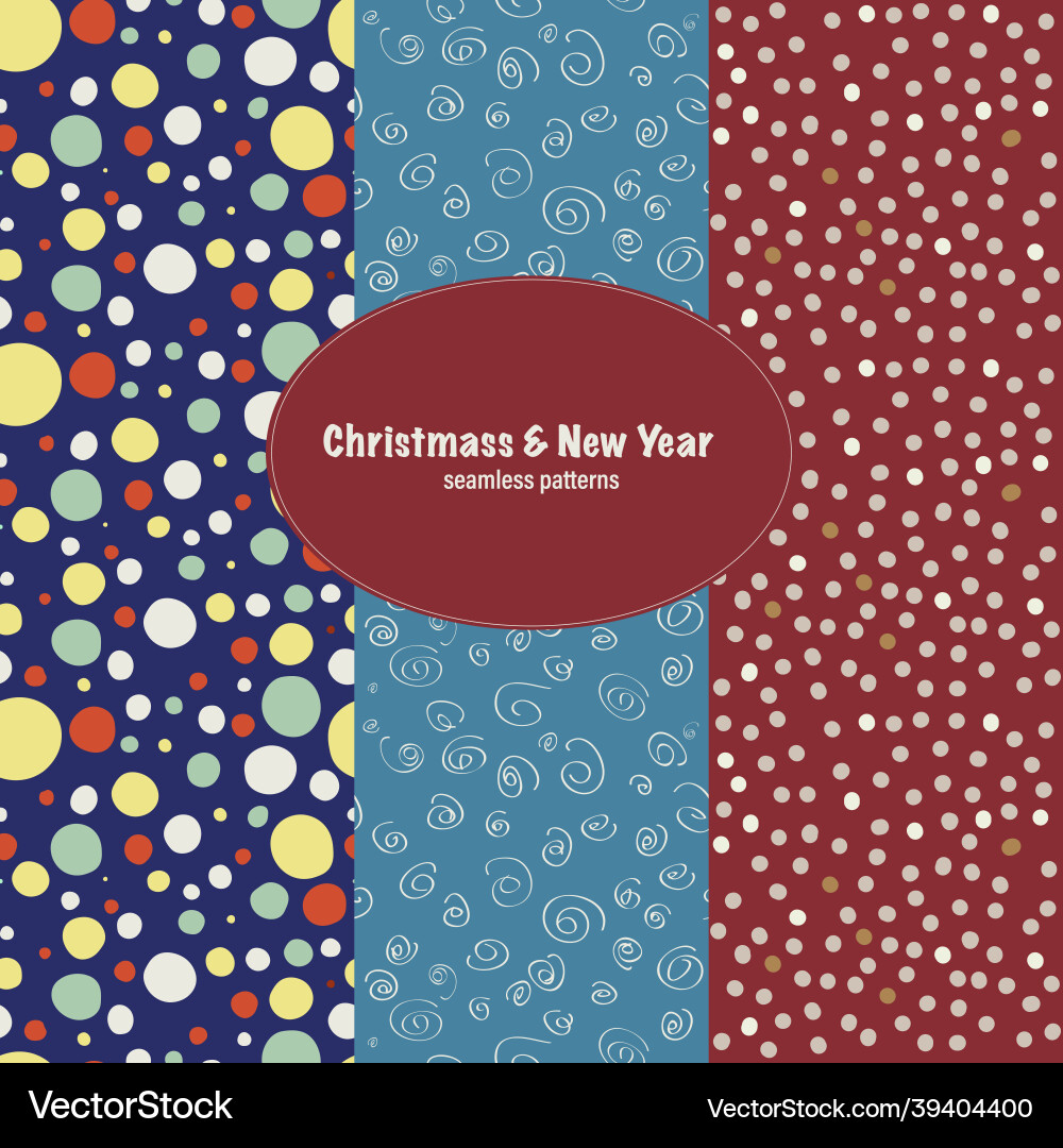 Seamless patterns with handmade circles Seamless patterns with handmade circles vector image