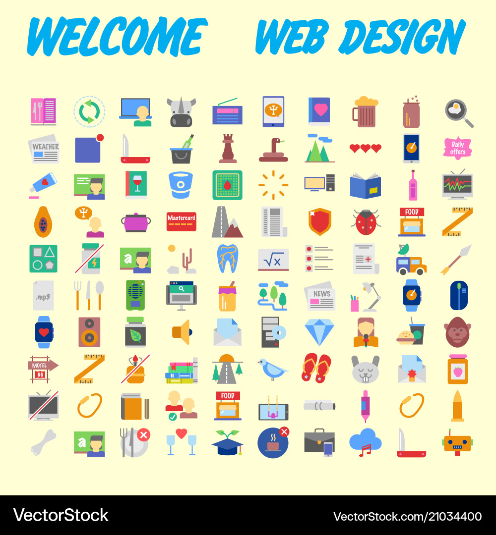 Set line icons in flat design with elements Set line icons in flat design with elements vector image