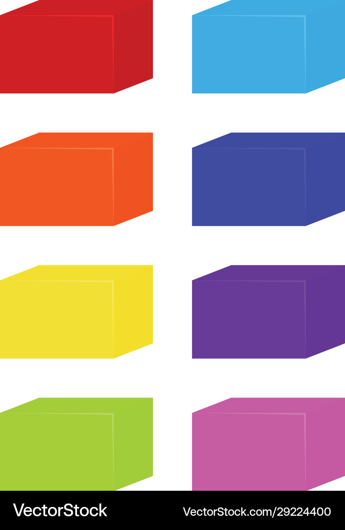Set square shape in different colors Set square shape in different colors vector image