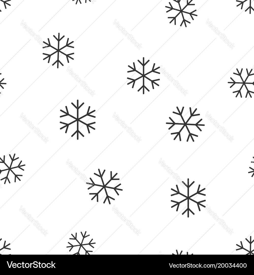 Snowflake seamless pattern background business vector image