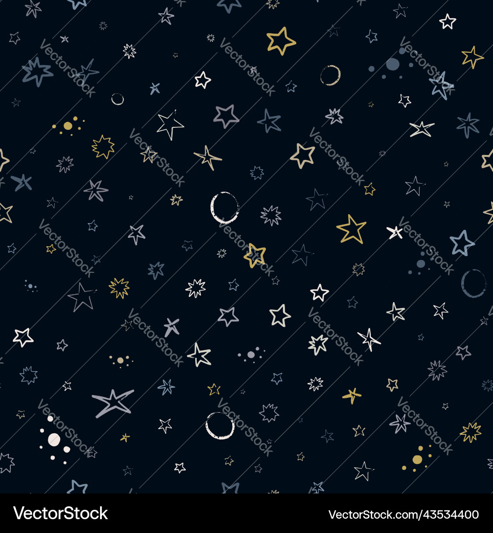 Space seamless pattern with planets comets Space seamless pattern with planets comets Vector Image
