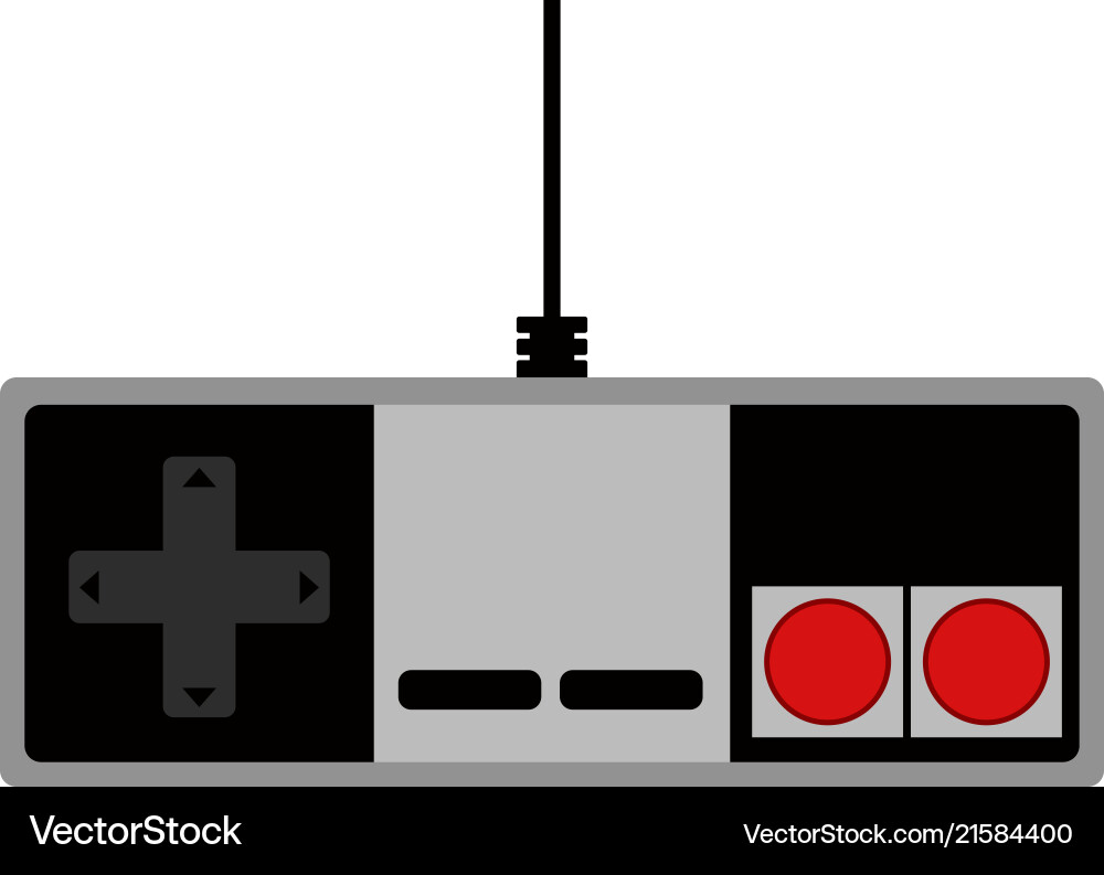 Top view of a videogame joystick Vector Image