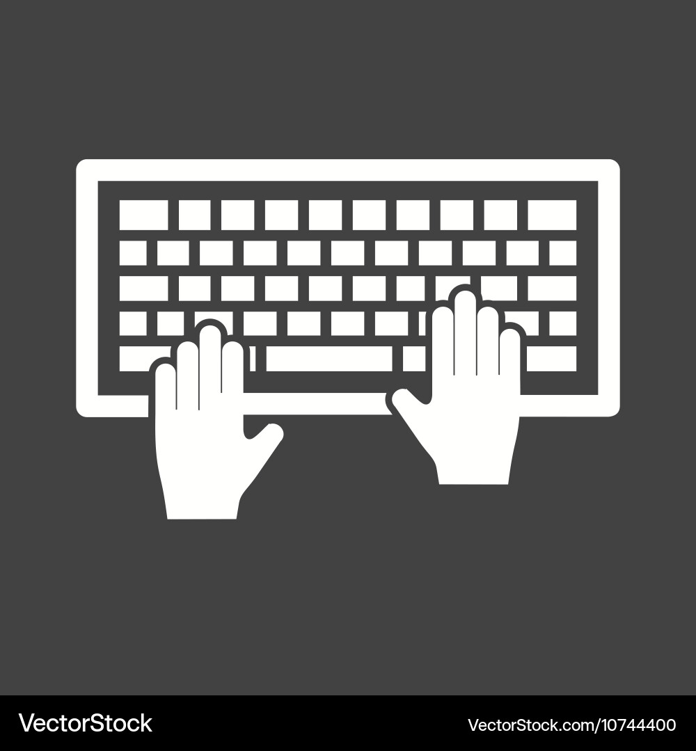 Using keyboard Vector Image