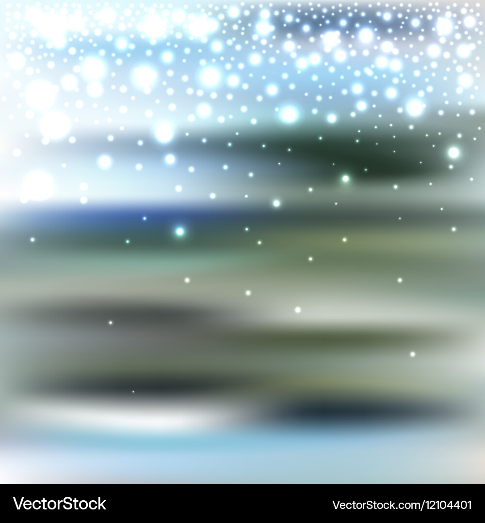 Abstract blur bokeh winter background Vector Image