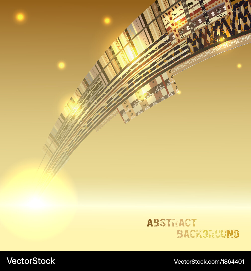 Abstract design element on a yellow background vector image