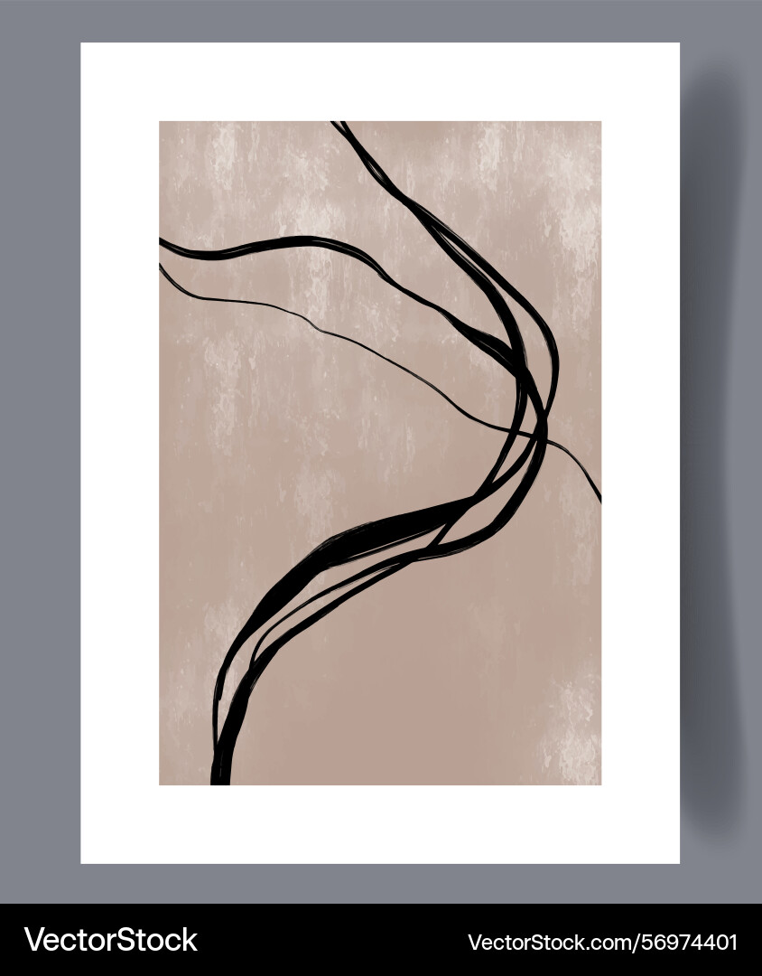 Abstract lines on a beige canvas captivating Vector Image