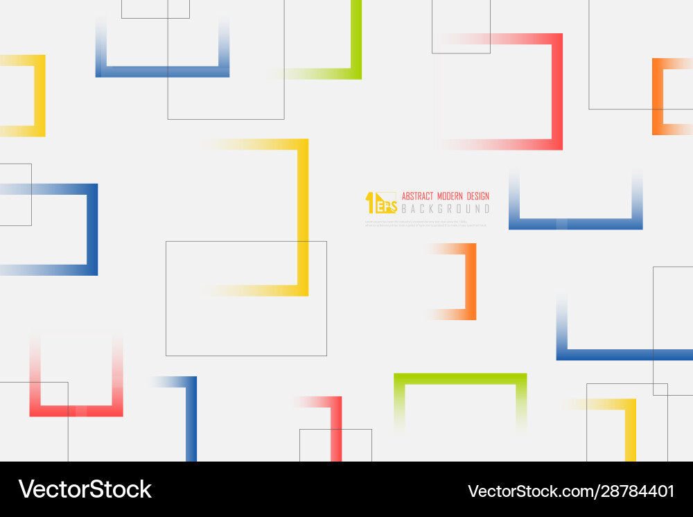 Abstract white background with colorful square Abstract white background with colorful square vector image