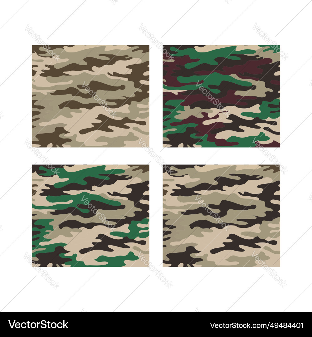 Army Camouflage Pattern - Seamless Vector Image