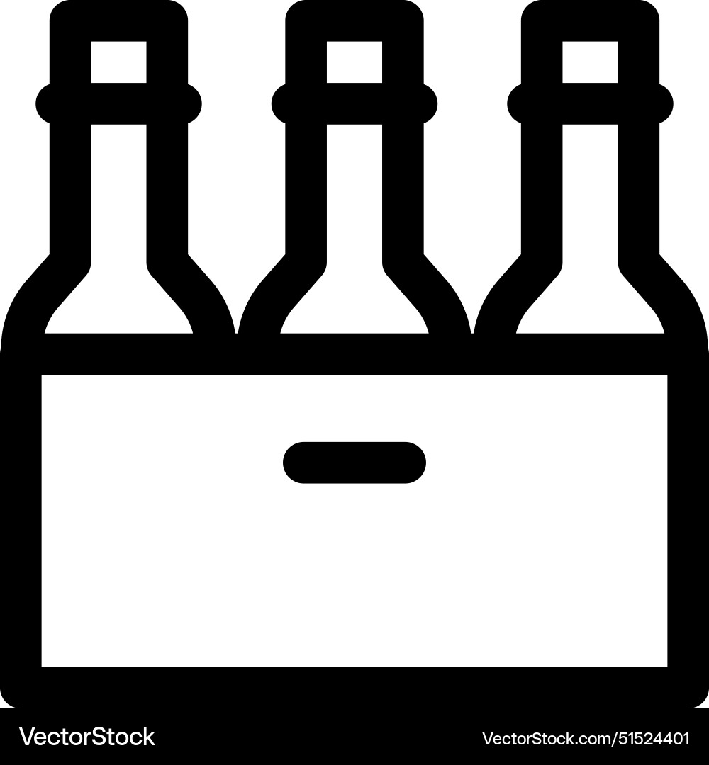 Bierkasten-Symbol dünne lineare Design isoliert Bierkasten-Symbol dünne lineare Design isoliert vektorbild