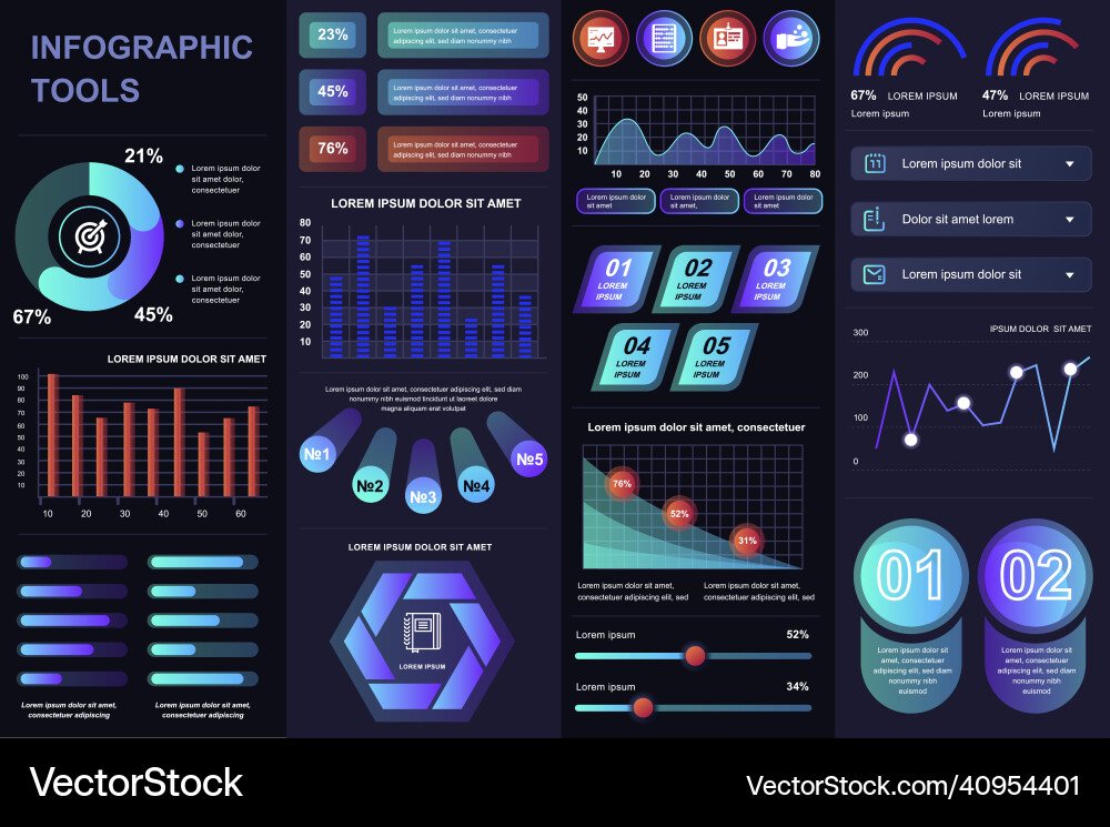 Bundle infographic ui ux kit elements Bundle infographic ui ux kit elements vector image
