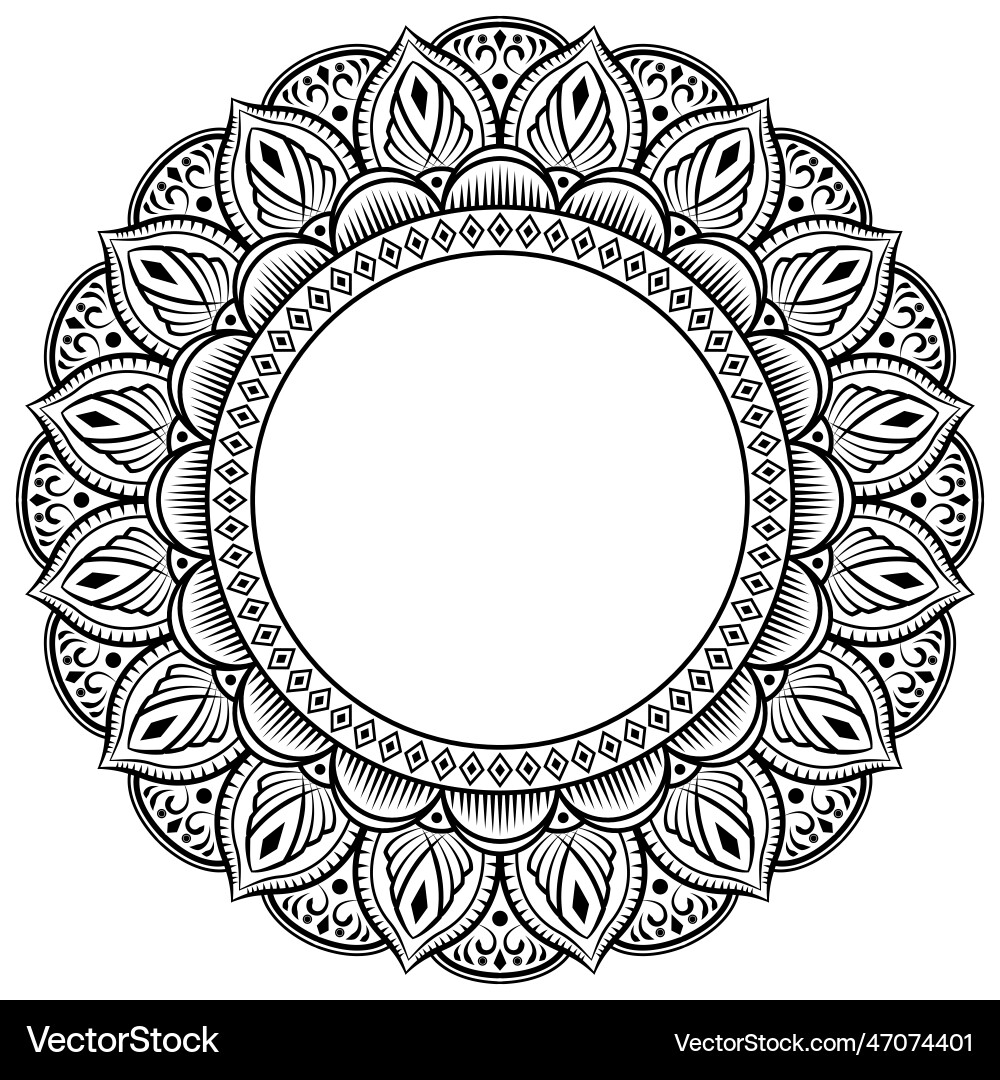 Circular pattern in the form of a mandala Vector Image