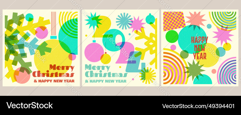 Colorful geometric shape background in trendy riso Colorful geometric shape background in trendy riso vector image
