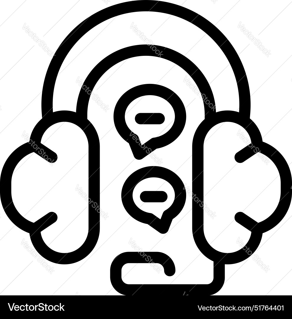 Customer service agent using headset with cloud Customer service agent using headset with cloud Vector Image