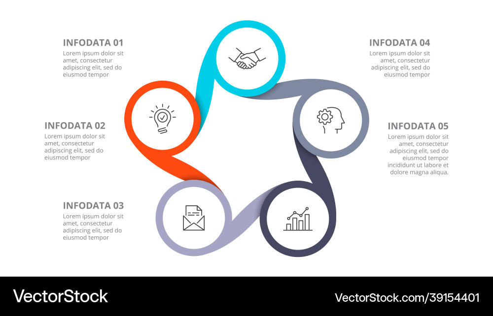 Data Cycle & Business Processes vector image