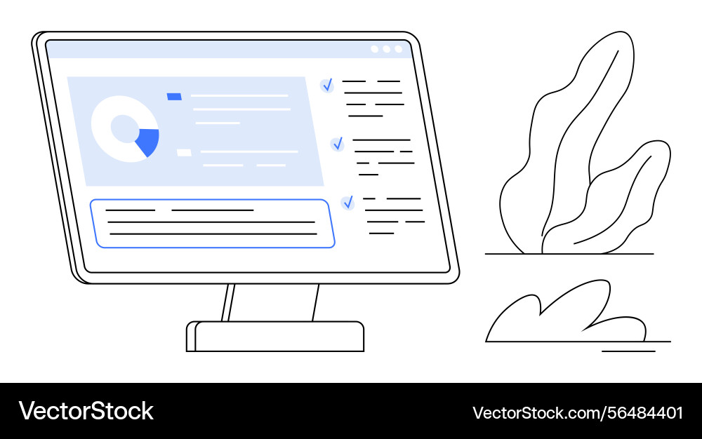 Digital dashboard display with analytics data Digital dashboard display with analytics data vector image