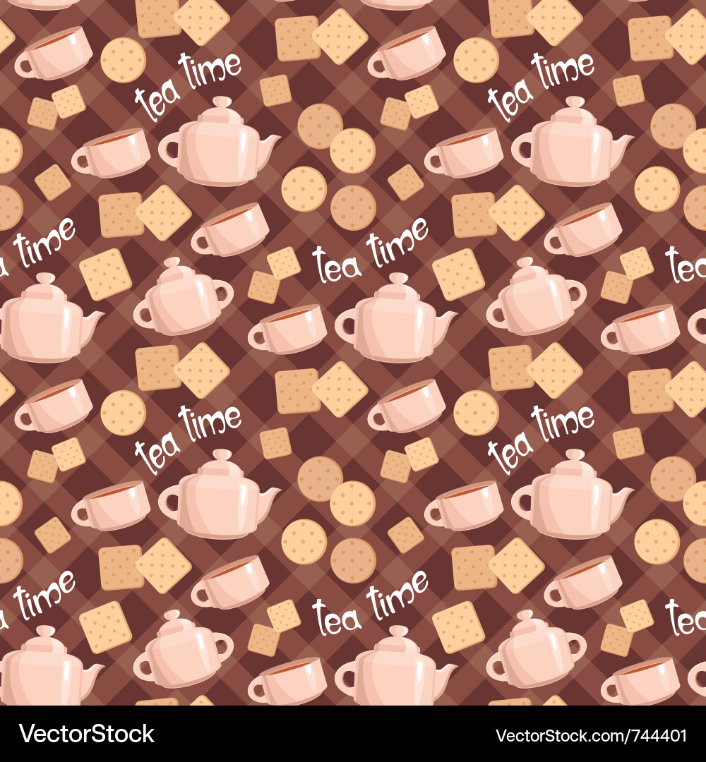 Elegant Tea Pattern Vector Image
