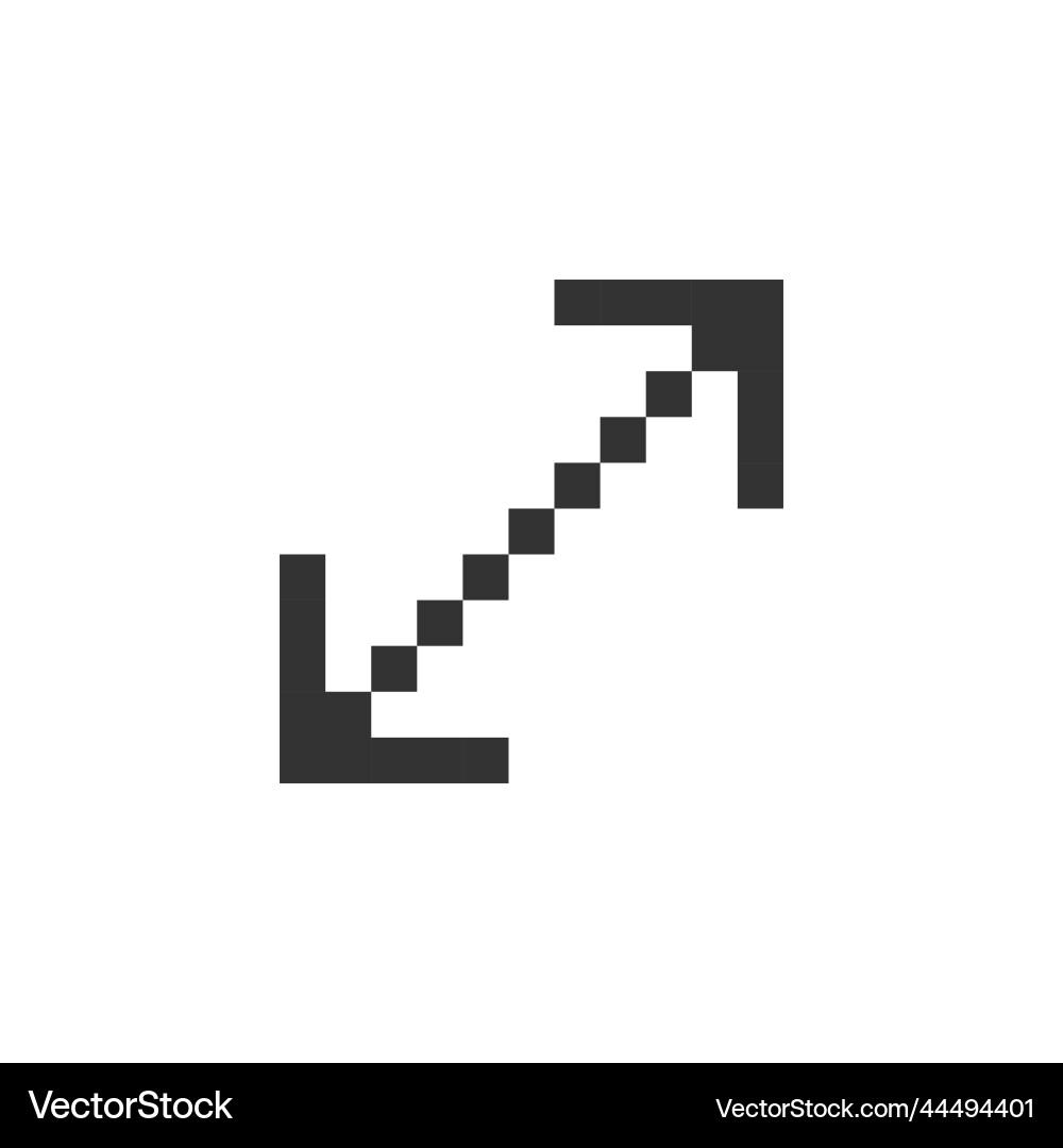 Enlarge pixelated ui icon Vector Image
