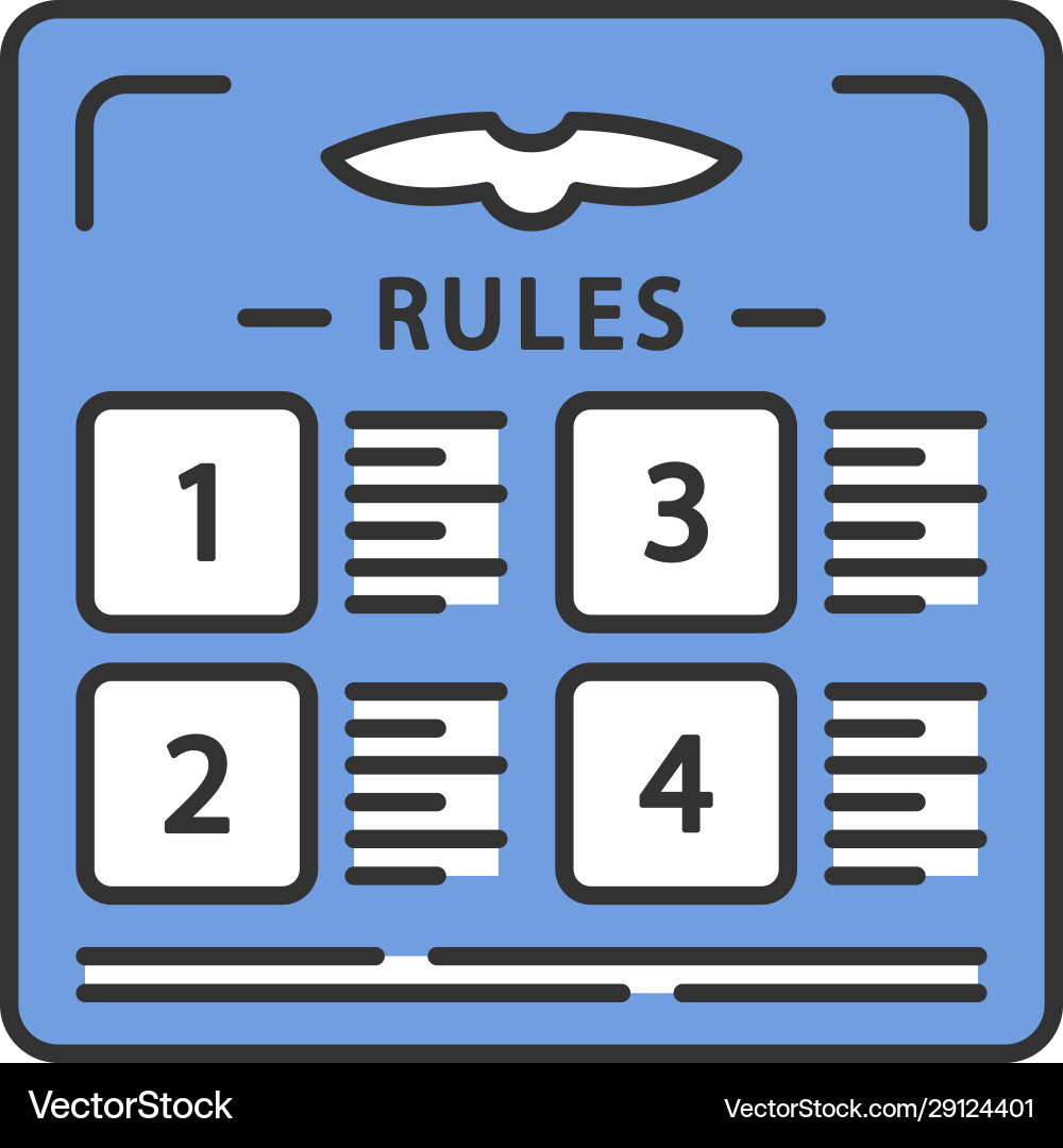 Flight rules color icon Vector Image