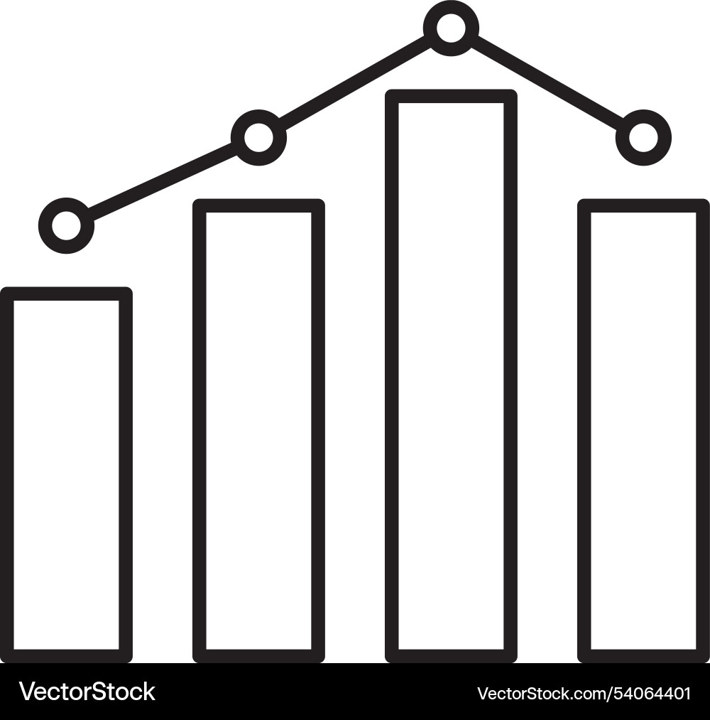 Graph line icon design Vector Image