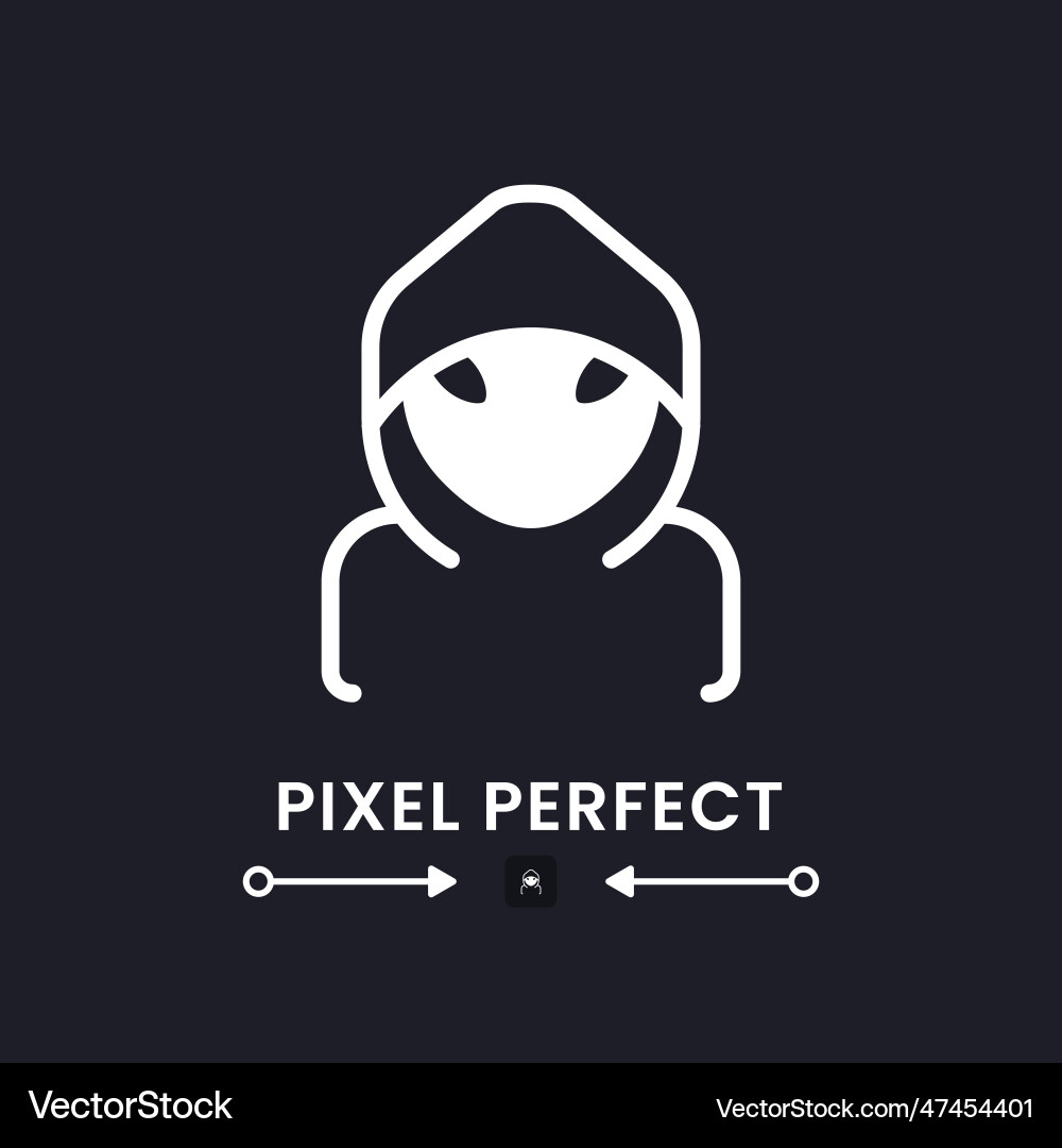 Hacker white solid desktop icon Hacker white solid desktop icon vector image