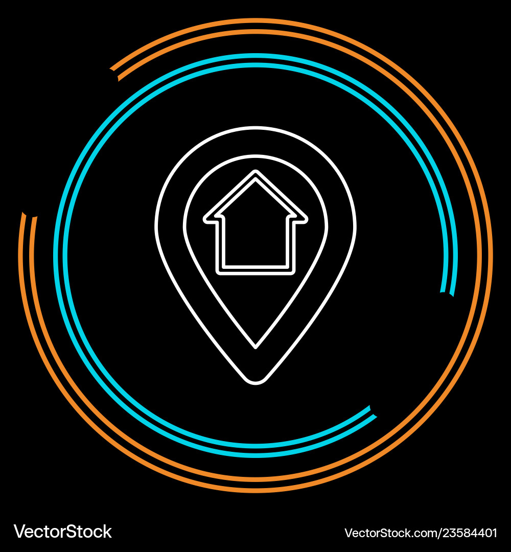 Home gps - map pointer pin Vector Image