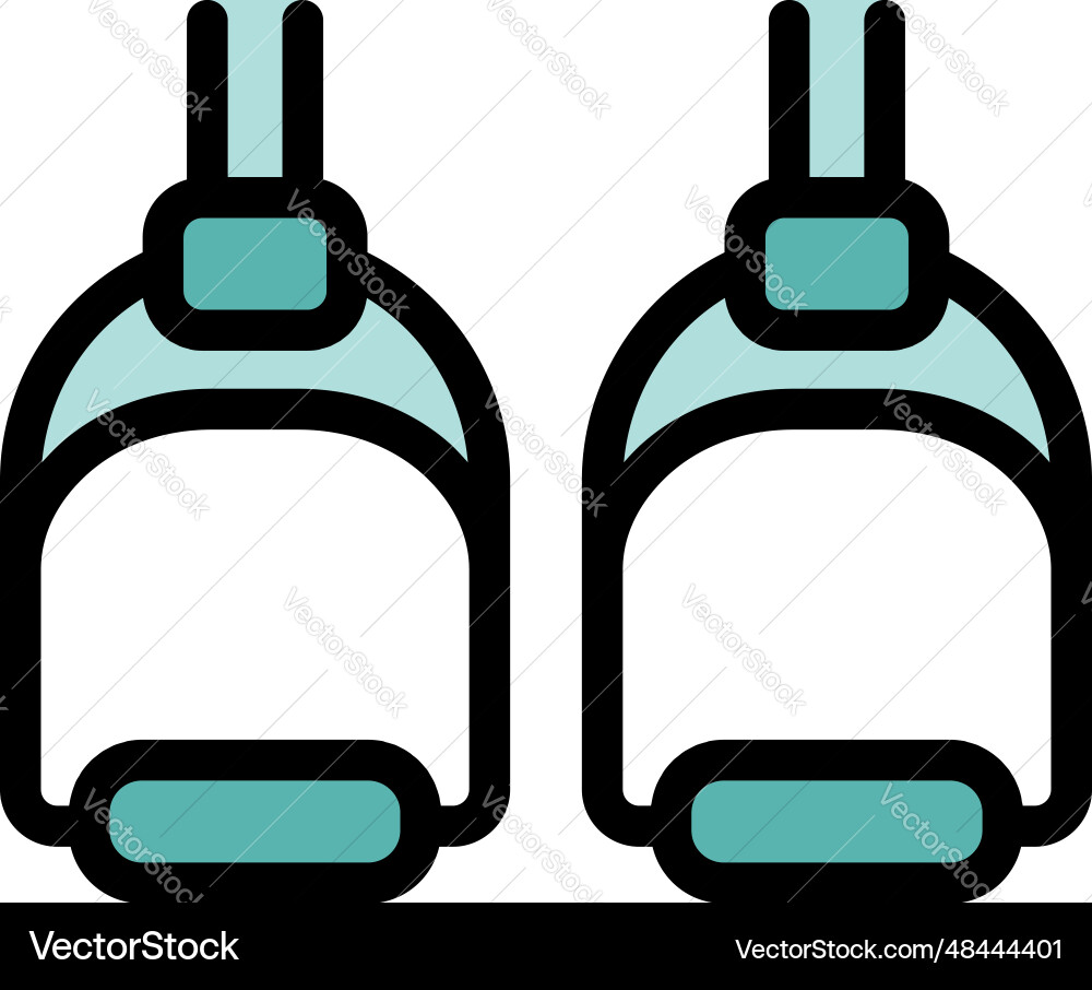 Jockey support icon flat vector image