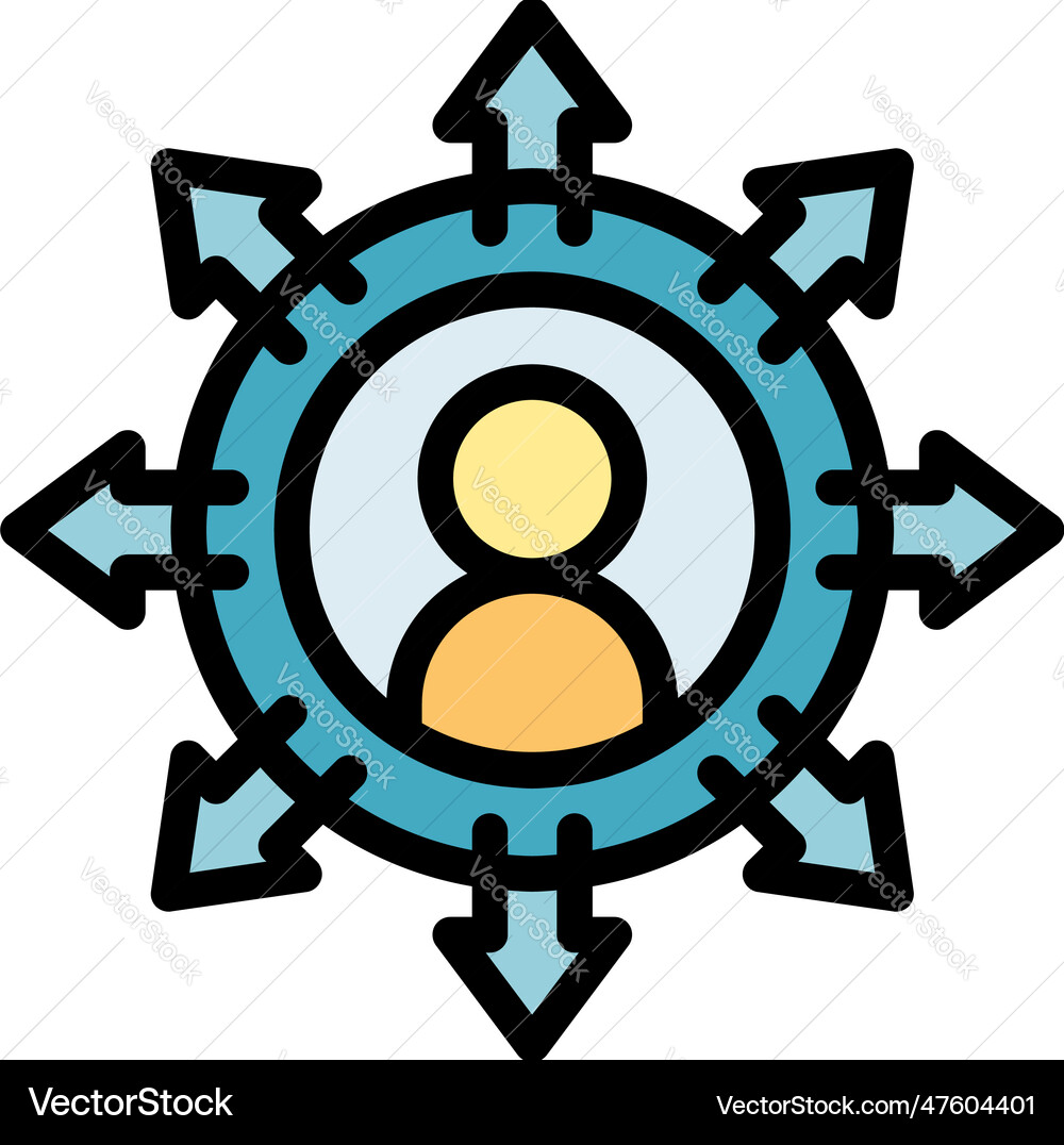 Manage project icon flat Vector Image