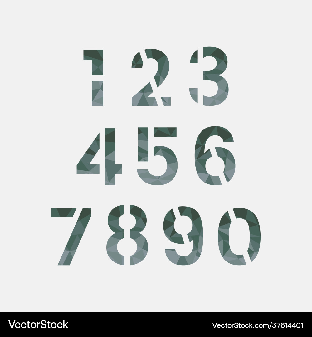 Number 0-9 numeral system Vector Image