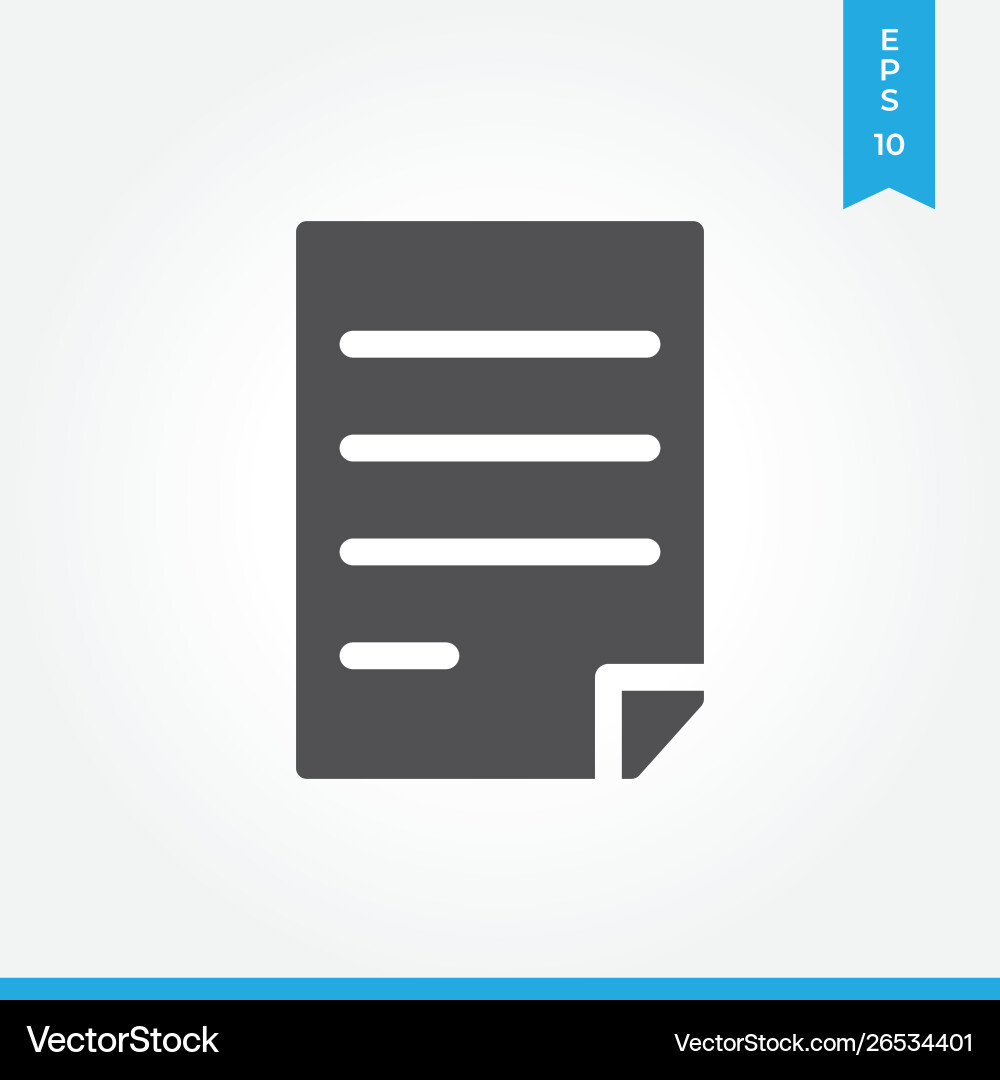 Paper with text icon simple sign for web site Paper with text icon simple sign for web site vector image